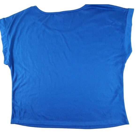 Juniors Blue Knit Top with Sequin Butterfly size Large Sleeveless JH1517 - Picture 4 of 4